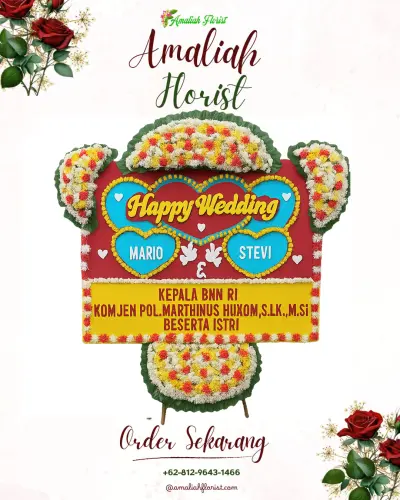 Karangan Papan Bunga Pernikahan di Novotel Palembang Hotel & Residence